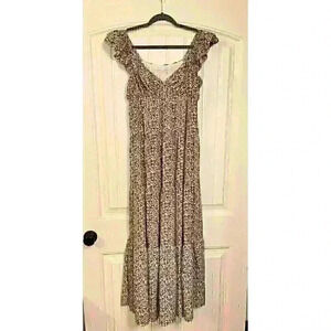 English Factory‎ Women’s Floral Ruffle Sleeve Maxi Dress Siza Small